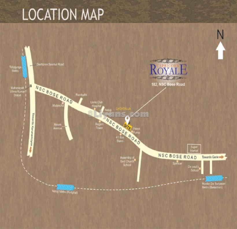 Location Map of Capricorn Royale